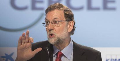 El presidente del Gobierno, Mariano Rajoy, en la jornadas del Circulo de Economía en Sitges.