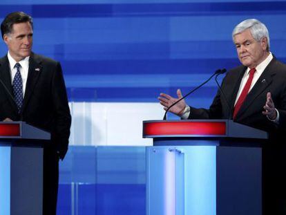 Mitt Romney (izquierda) y Newt Gingrich, durante el debate.