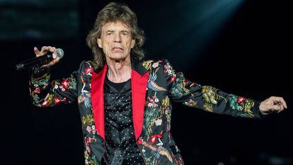 Mick Jagger en uno de los conciertos de su gira celebrado el 19 de octubre en Nanterre, Francia.