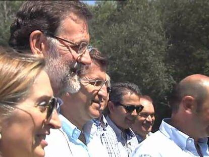 Fugaz paseo de Rajoy en sus últimos días de vacaciones