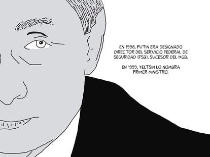 Detalle de una viñeta de 'La Rusia de Putin', de Darryl Cunningham, editado por Astiberri.