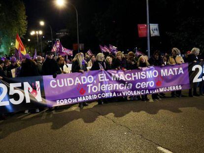 Manifestación contra la violencia machista, el pasado 25 de noviembre en Madrid.