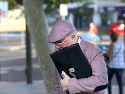 El comisario jubilado José Villarejo, en los juzgados de plaza de Castilla, en una imagen de archivo. 