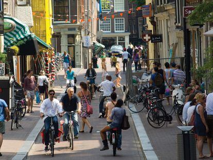 Una calle de Ámsterdam, el 6 de julio.