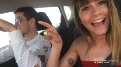 Aitana Ocaña y Miguel Bernardeau, en sus redes sociales.