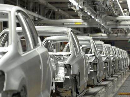 Vista de la planta de Volkswagen en la localidad navarra de Landaben.