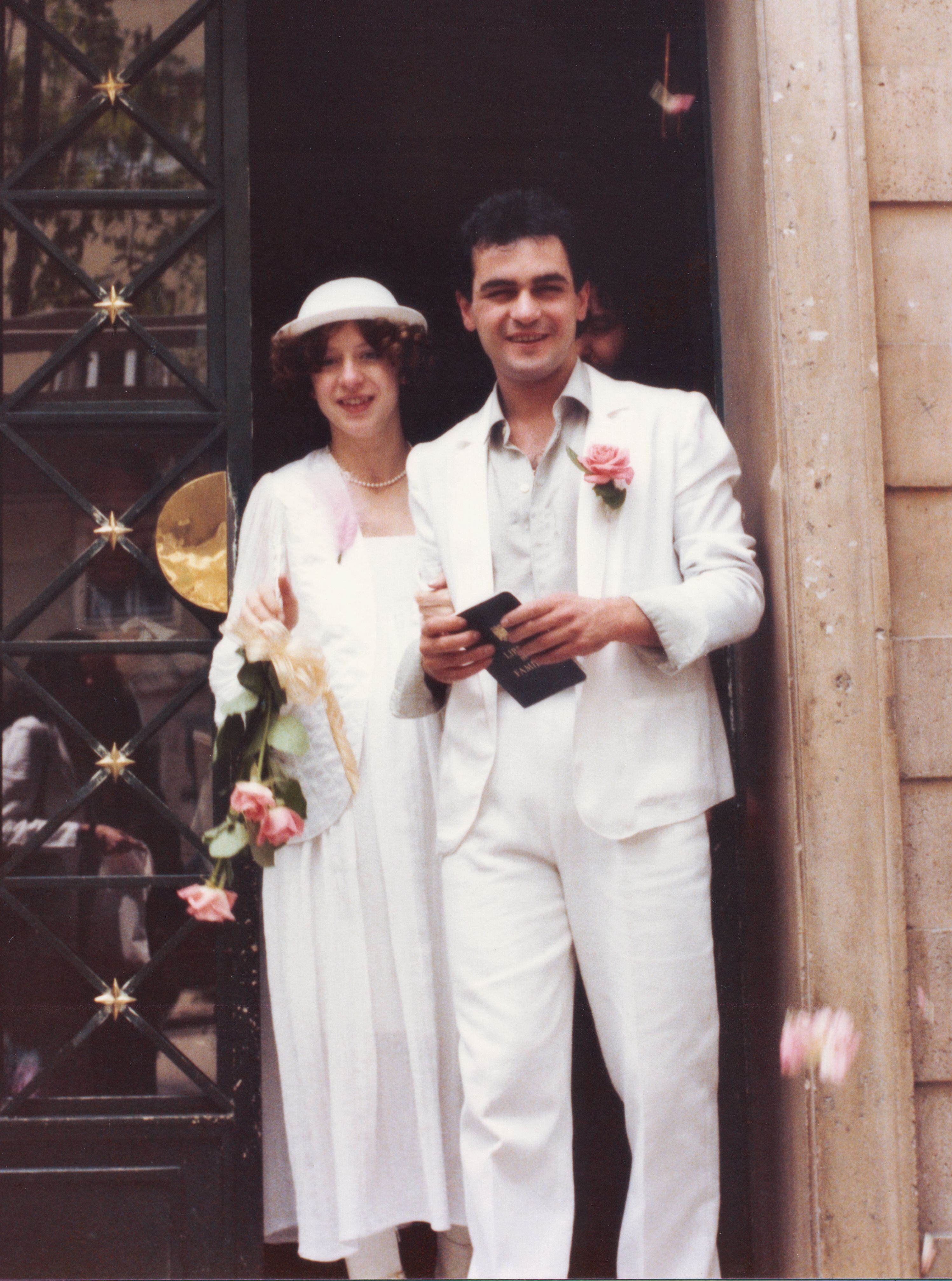 La boda de Esther González y Toño Martín, en mayo de 1980, en Madrid, en una imagen de su álbum familiar. 