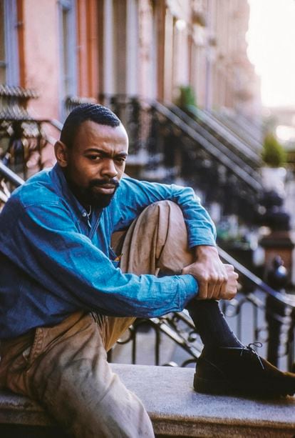 Beat poet LeRoi Jones, pictured in 1959 at his home in Newark.  He later changed his name to Amiri Baraka.