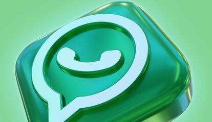 Logo de WhatsApp en tres dimensiones