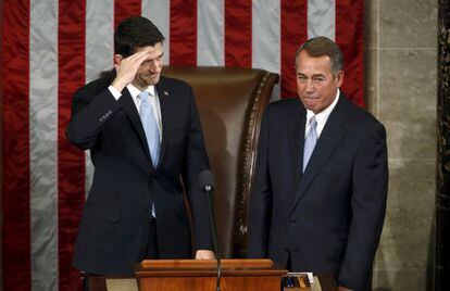 Paul Ryan (izquierda) y John Boehner.