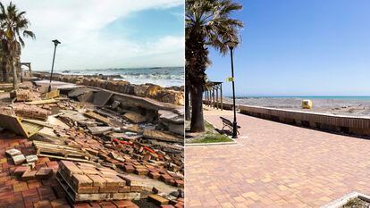Reconstrucción del frente litoral en la Playa Casablanca de Almenara.