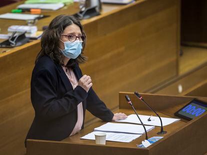 Mónica Oltra explica la actuación de su consejería en el caso de un educador, exmarido de ella, condenado a cinco años de cárcel por abuso de una menor tutelada por la Generalitat.