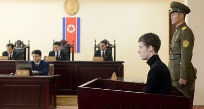 Matthew Todd Miller, en su juicio en Corea del Norte.