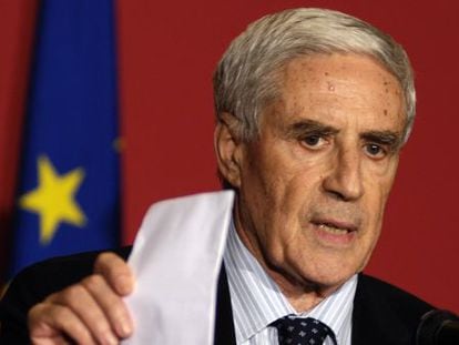 Franco Marini en 2008, cuando era presidente del Senado italiano.