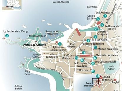 24 horas en Biarritz, el mapa