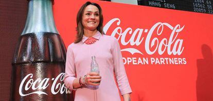 La presidenta de Coca-Cola European Partners, Sol Daurella, en la salida a Bolsa de la compañía en 2017. 