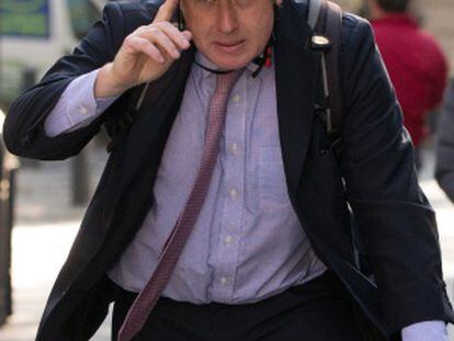 Boris Johnson a su llegada a una estación de radio en Londres, la semana pasada.