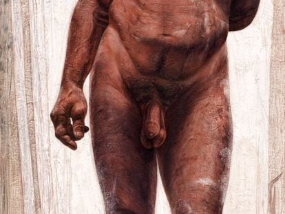 Ilustración de un hombre de la Sima de los Huesos (Atapuerca), de hace unos 430.000 años.