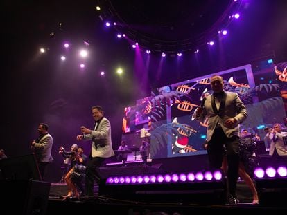 La Sonora Santanera, durante un concierto en Ciudad de México, en una imagen de archivo.