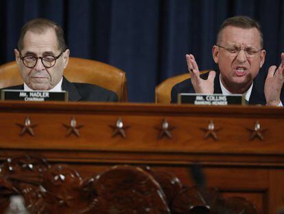 Jerrold Nadler (izquierda) y Doug Collins, líderes demócrata y republicano del Comité Judicial.