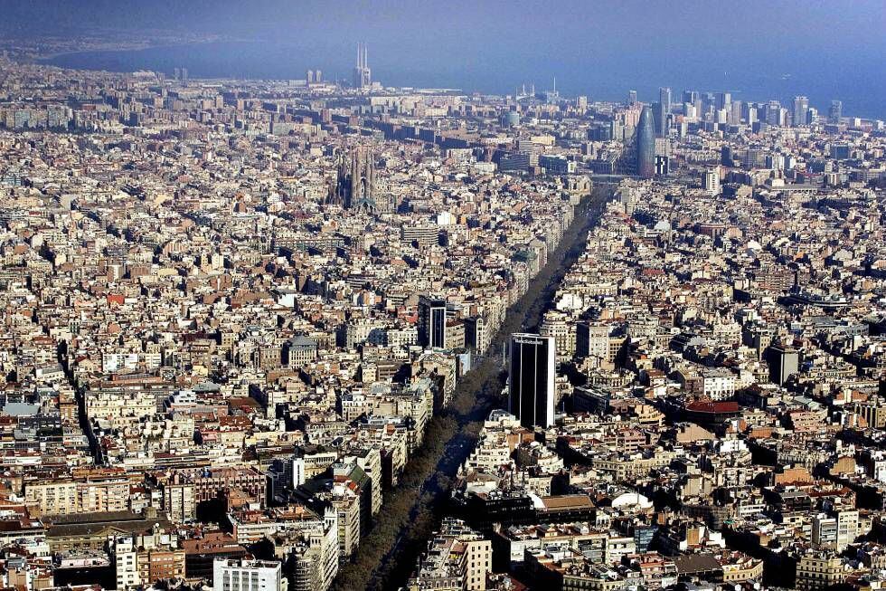 Vista aérea de Barcelona.