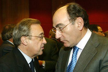 Los presidentes de ACS, Florentino Pérez, (izquierda) y de Iberdrola, Ignacio Sánchez Galán.