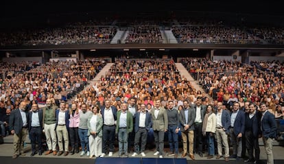 Presentación de la nueva empresa a la plantilla, ayer en el WiZink Center de Madrid.