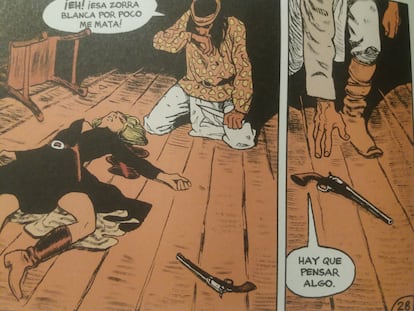 A scene from the comic 'Rencor apache', published by Norma Editorial.
