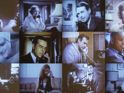 Fotografías tomadas de 'Telephones' (1995), un vídeo del artista Christian Marclay que forma parte de la colección CGAC de Santiago de Compostela.
