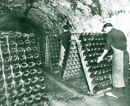 Foto antigua de la cava Roger Goulart en Sant Esteve Sesrovires.