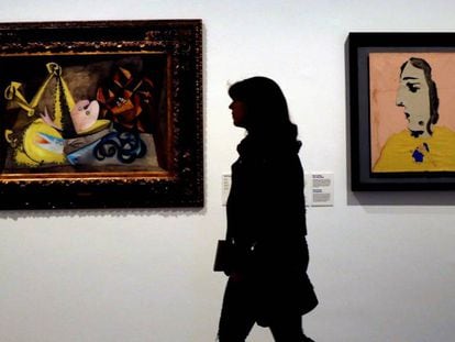 'L'aranya de mar', del 1940, i 'Bust de dona amb brusa groga', del 1943, dues obres de Picasso. La de la dreta pertanyia a la col·lecció privada de Paul Éluard.