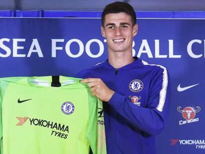 Kepa, en su presentación con el Chelsea. En vídeo, declaraciones del nuevo portero del equipo inglés.