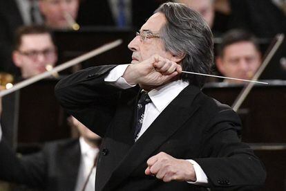 Riccardo Muti, hoy, en un momento del Concierto de Año Nuevo.