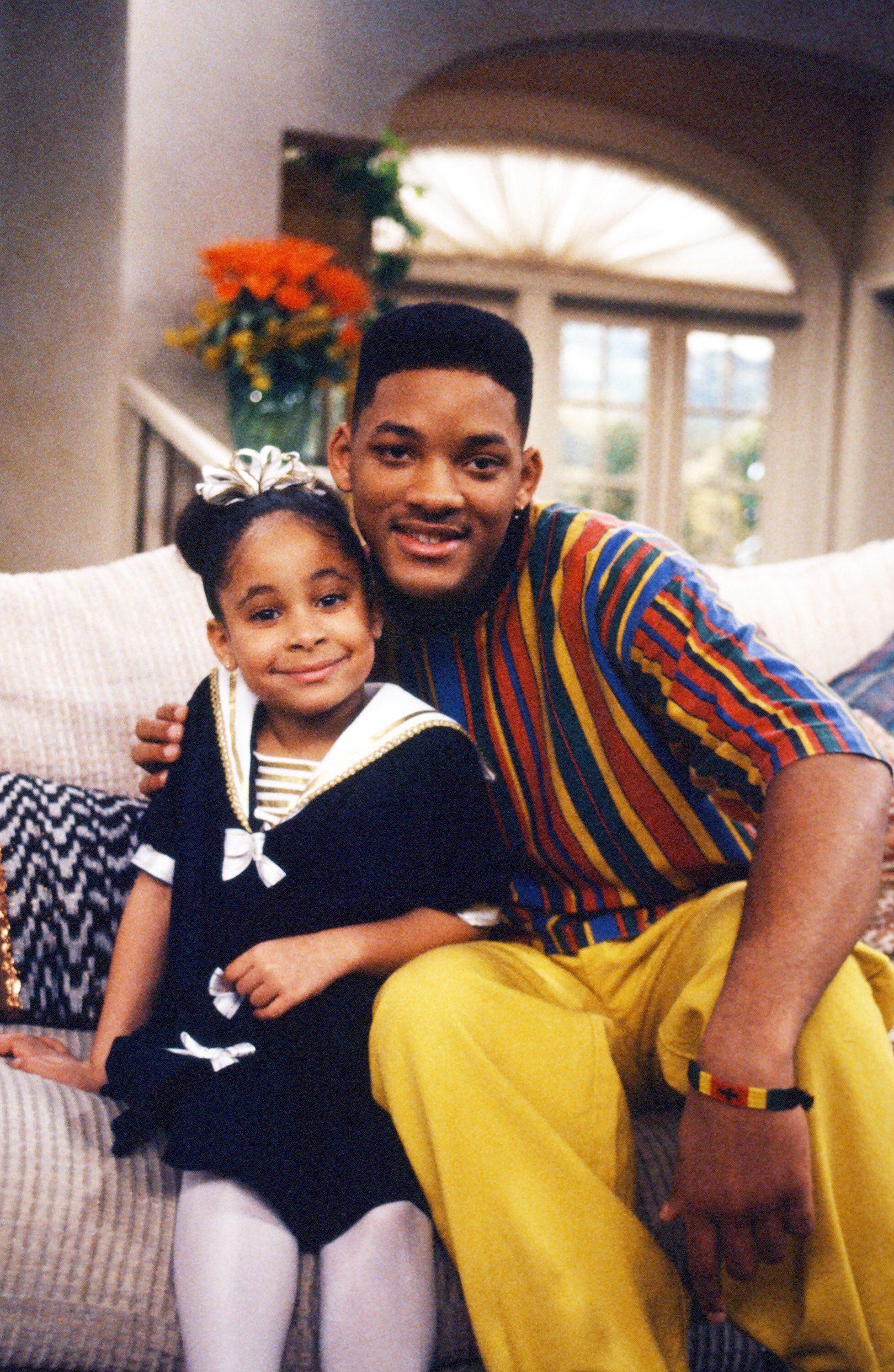 La pequeña Raven también apareció como invitada en un episodio de 'El príncipe de Bel Air'. En la imagen, junto a Will Smith.