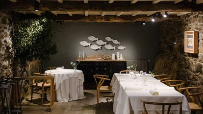 Comedor de Casa Marcial, en Arriondas (Asturias).