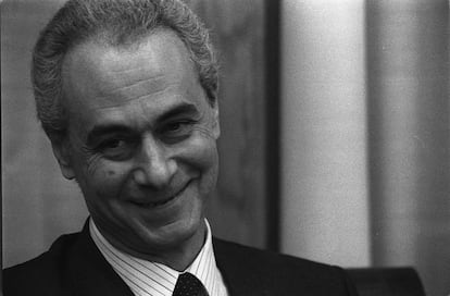 Guillermo Galeote en una comparecencia en la comisión de financiación de los partido políticos en el Congreso, en 1994. LUIS MAGÁN