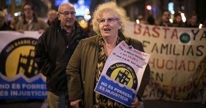 Manifestaci&oacute;n contra la pobreza en Nou Barris.