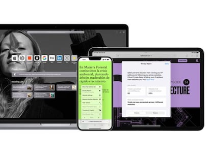 Safari en varios dispositivos de Apple.
