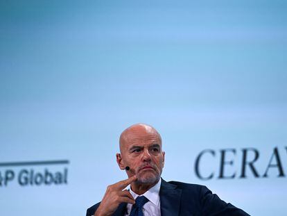 Claudio Descalzi, CEO de Eni, en la conferencia CERAWeek, en Houston (Texas, EE UU), el 19 de marzo pasado.