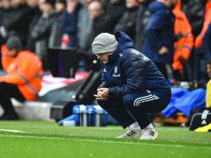 Marcelo Bielsa, contra el Manchester United hace una semana.