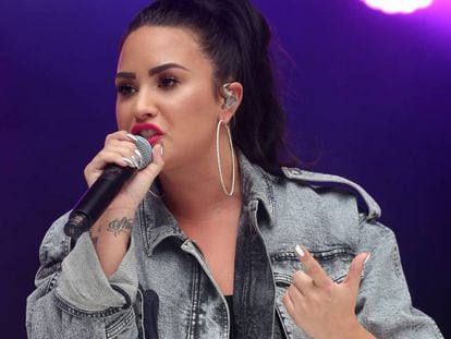 Demi Lovato, durante un concierto el pasado junio. 