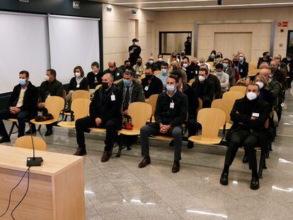 Los acusados en el juicio por la parte principal del 'caso Madeja', celebrado en enero en la Audiencia Nacional.