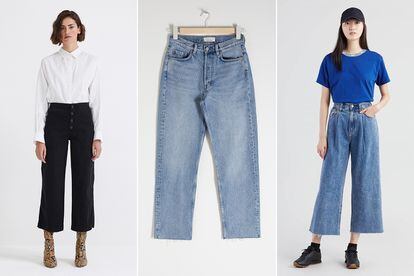 BAGGY

De izda. a dcha., AG Jeans (190€ aprox.), & Other Stories (69€) y Levi's (110€).