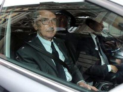 El ex presidente de Telecom Italia, Franco Bernab&egrave;, tras presentar su dimisi&oacute;n.