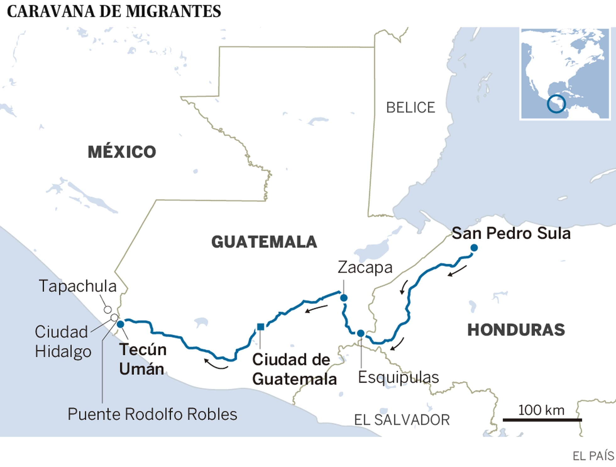 La caravana de migrantes centroamericanos avanza por M xico