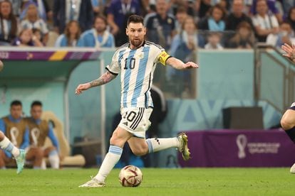 Lionel Messi durante la semifinal de Qatar 2022 ante Croacia.