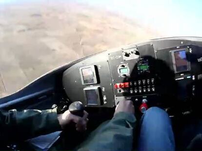 Un momento del vuelo con Guillermo Parodi.