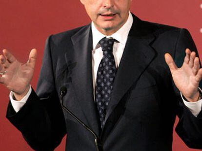 José Luis Rodríguez Zapatero, durante la rueda de prensa en Évora.