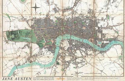 El mapa del Londres de Jane Austen.
