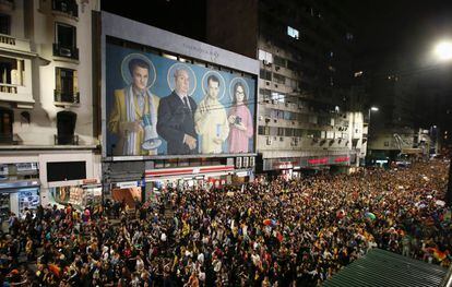 Miles de personas participan en Montevideo de la Marcha por la Diversidad, el 29 de septiembre pasado.